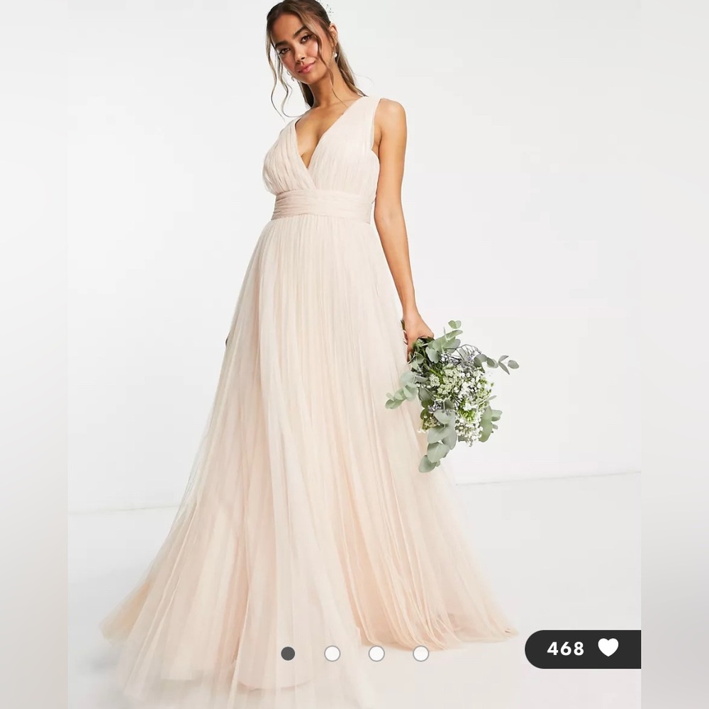 Brand new with tags ASOS Bridesmaid button back detail in champagne